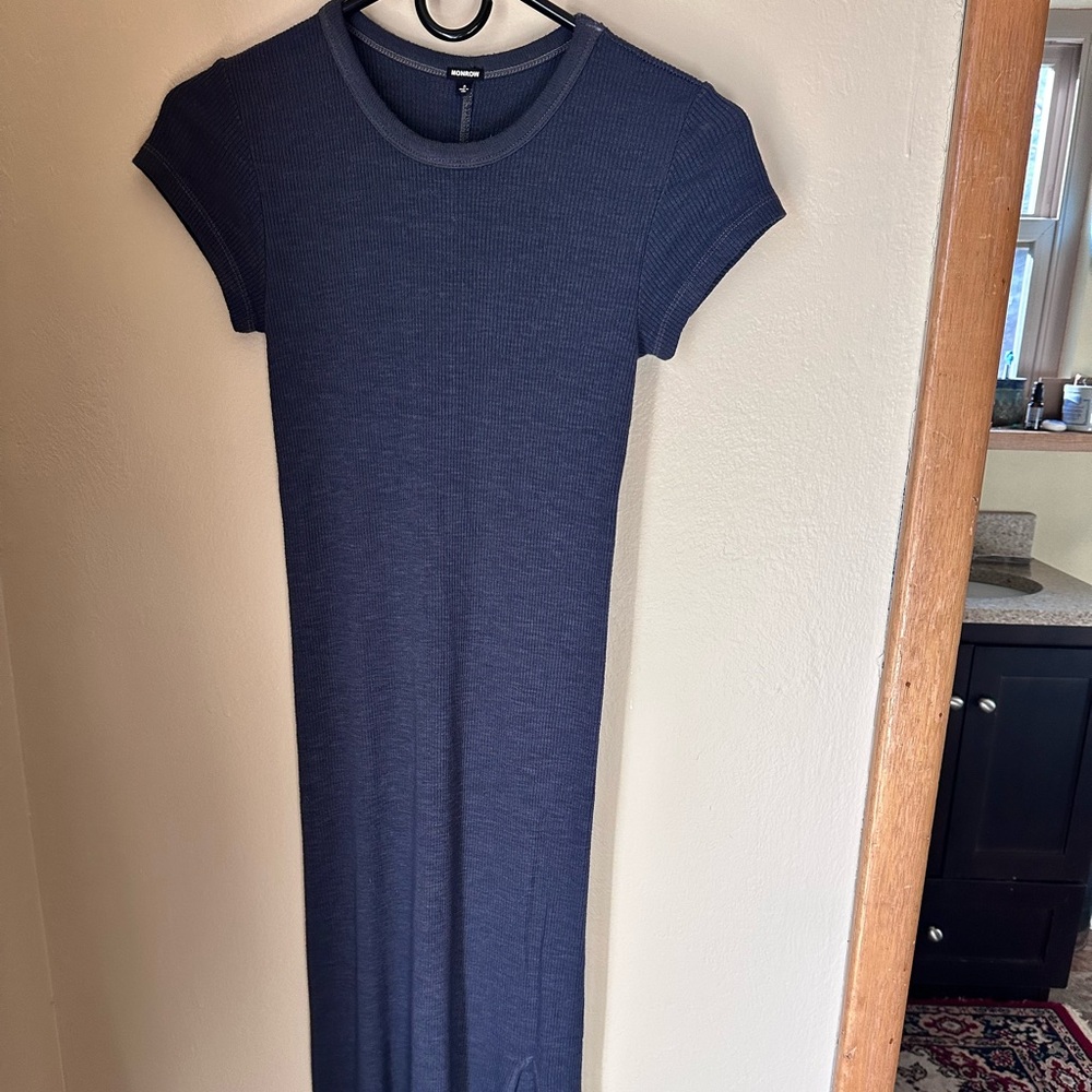 Monrow Cornflower Blue Knit Dres